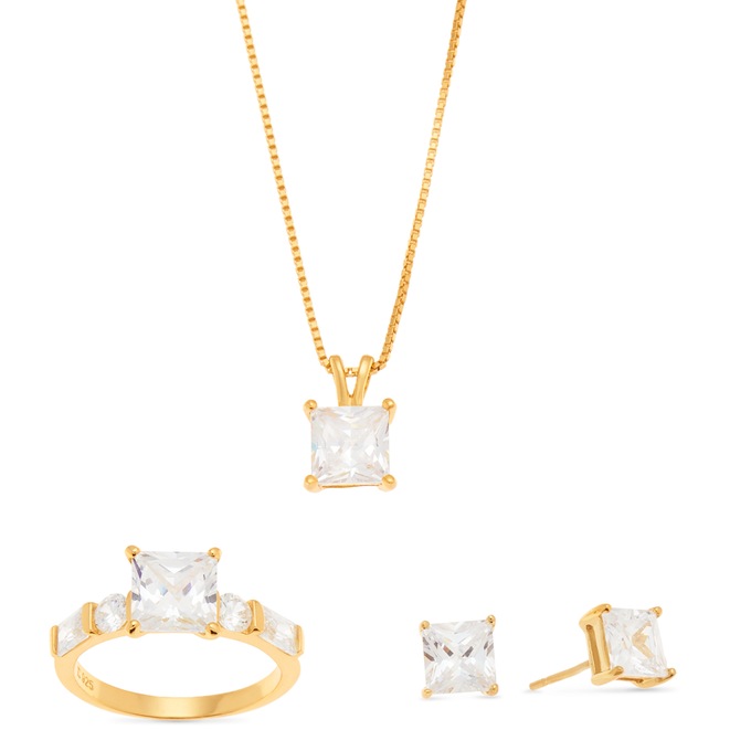 Cubic Zirconia Jewelry Set, , large