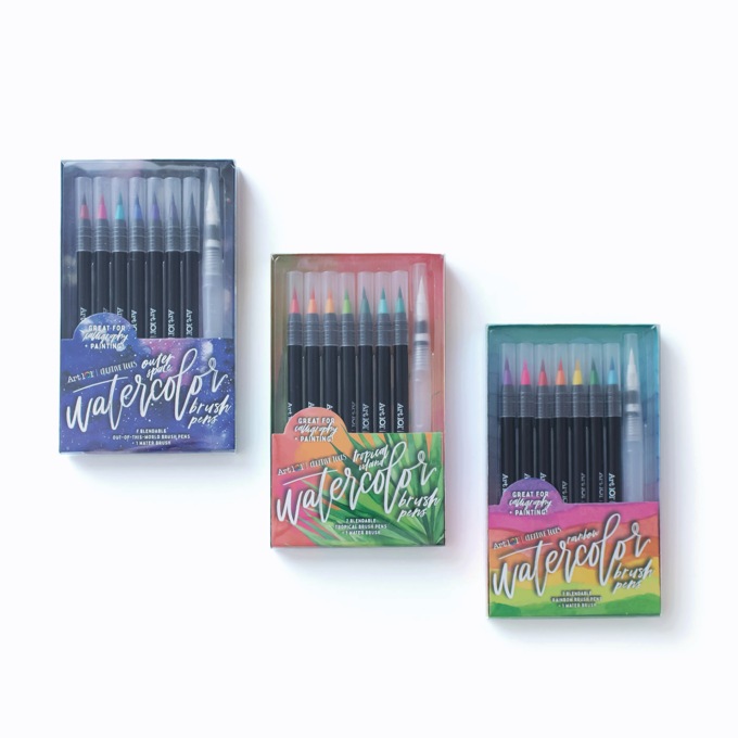 Art 101&reg; 3-Pack Watercolor Brush Pens, , large