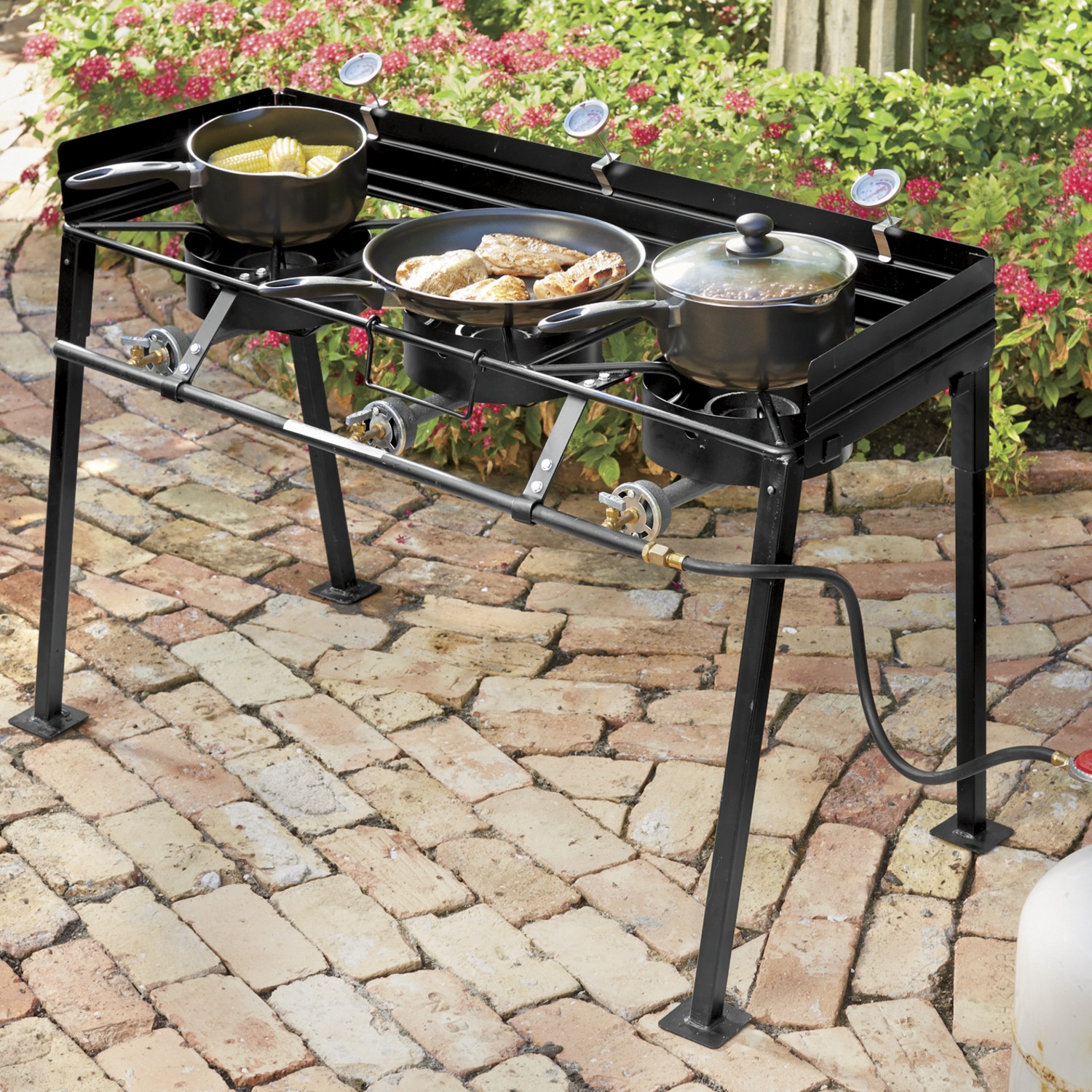 Portable Propane Triple Burner Outdoor Cooker Ginny's