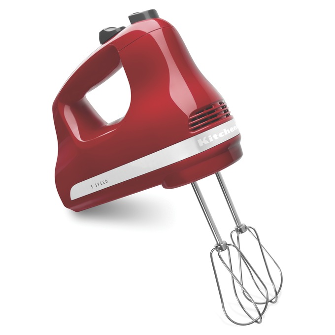 KitchenAid Ultra Power 5-Speed Empire Red Hand Mixer with 2