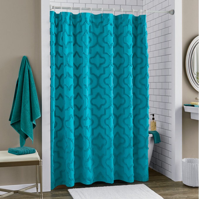 Color Connection Chenille Shower Curtain, , large