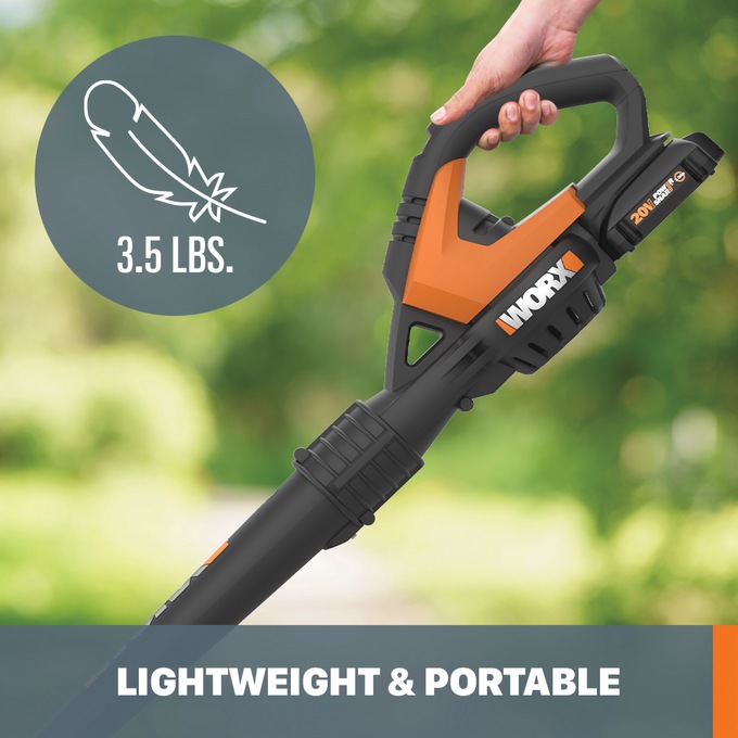 Worx 20V Power Share Cordless Leaf Blower/Sweeper, , large