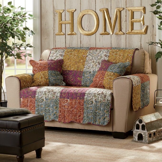 Quilted Furniture Protector and Pillow Cover, , large