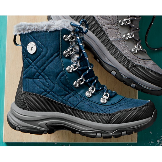 Skechers boots womens navy clearance