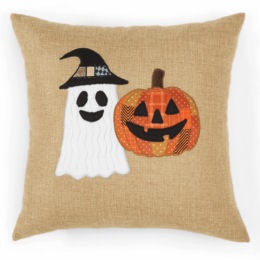 Quilted Friends Halloween Accent Pillow, , large