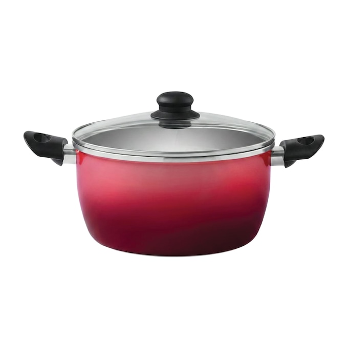 Gradient 10-Piece Aluminum Cookware Set, Red, large