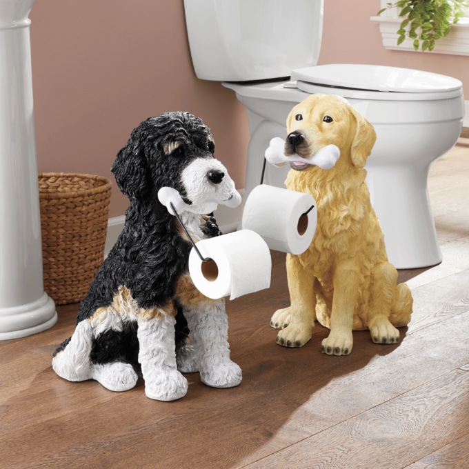 Dog Toilet Paper Holder, , large