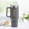 Personalized Block Stainless Steel 40-oz. Travel Mug, , large