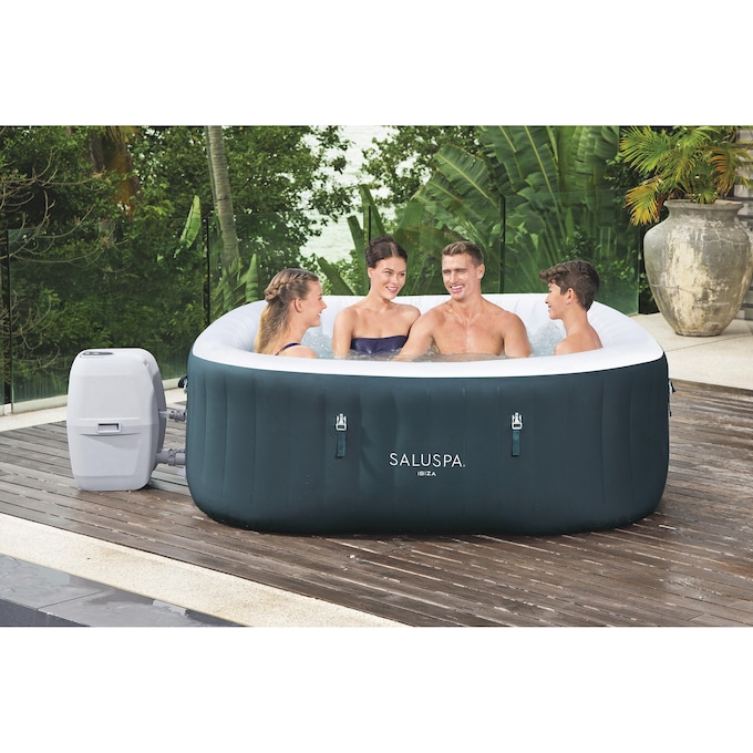 Coleman SaluSpa Ibiza AirJet Inflatable Hot Tub Spa 4&ndash;6 Person 71 in x 71 in x 26 in, , large