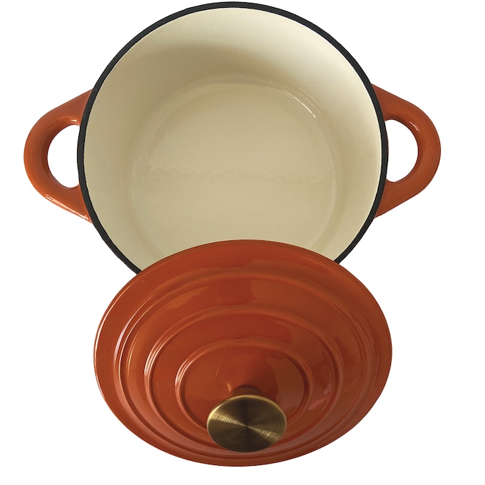 Set of 3 Cast Iron Dutch Ovens with Lids, Multi, large