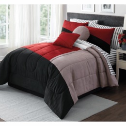 Bailey 10-piece Comforter Set and Window Treatments, , large