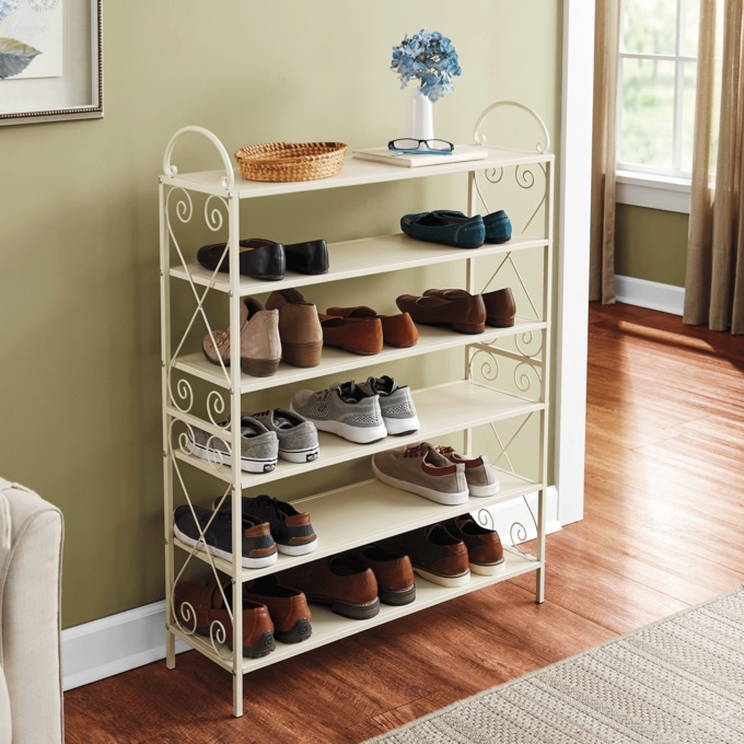 Anne Scroll Shoe Rack, , large