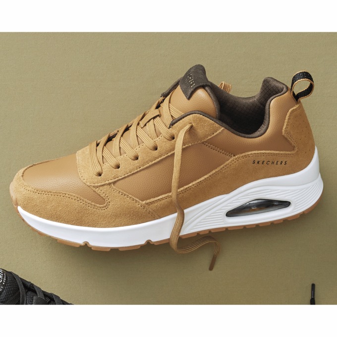 Skechers lace up sneakers beige hotsell