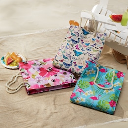 Spring Printed Tote, , large