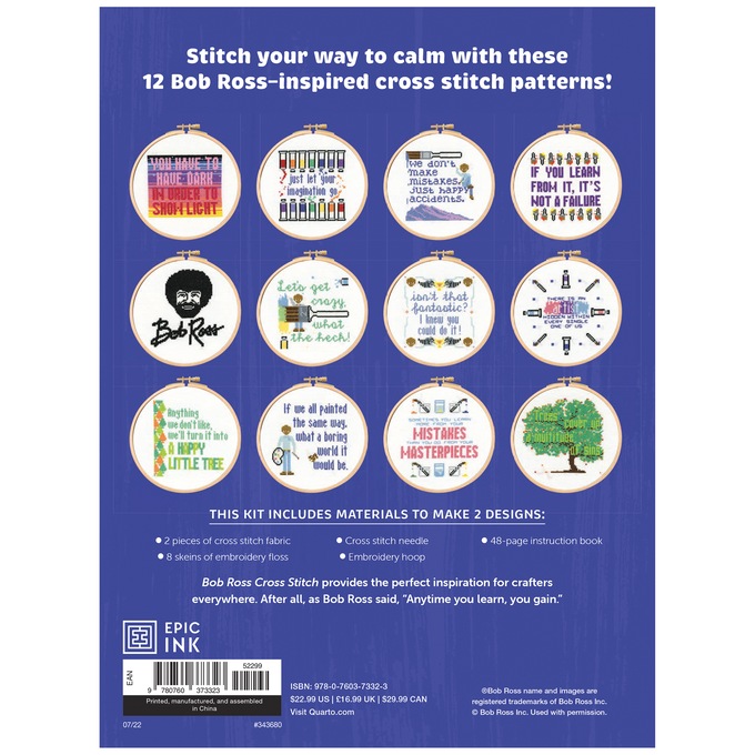 Bob Ross Cross Stitch Kit, , large