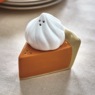 Fall Pumpkin Pie Salt & Pepper Shakers, Orange, large