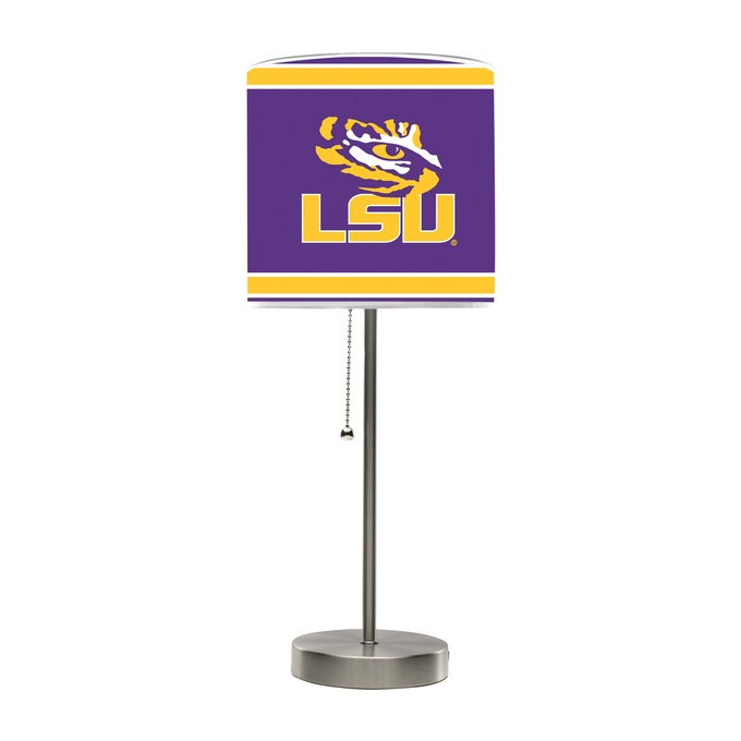 NFL or NCAA Team Logo Chrome Table Lamp with USB, , large