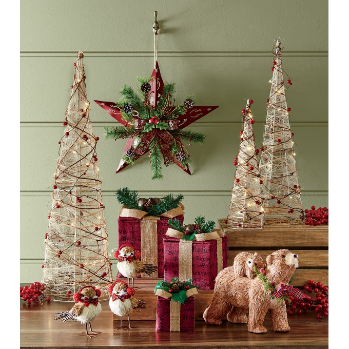 Decorated Holiday Barn Star, , large