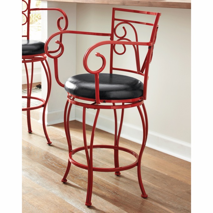 Scroll-Arm Counter Stool , , large