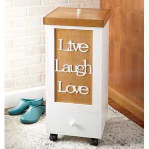 Live Laugh Love Trash Bin, , large