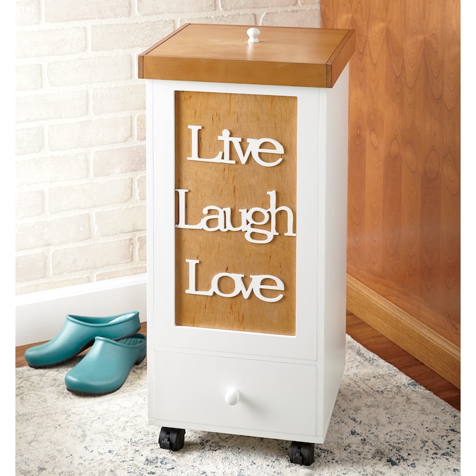 Live Laugh Love Trash Bin, , large
