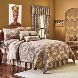 Safari Queen 10-pc. Comforter Set and Window Treatment, , large