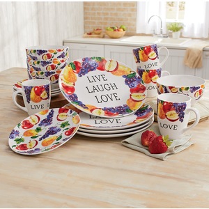 16-Piece Fruit Dinnerware Set, , large