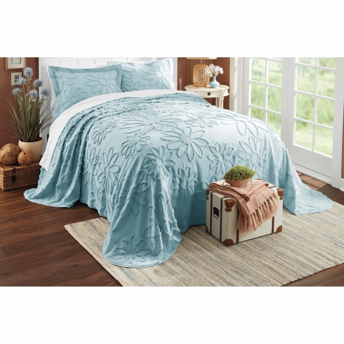 Daisy Chenille Bedspread, , large