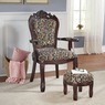 Bianca Carved Chair and Footstool, , large