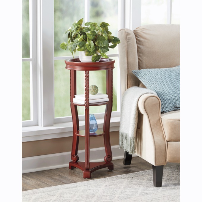 3-Tier Vittoria Carved Plant Stand, , large