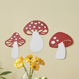 Set of 3 Mushroom Wall Art, , large