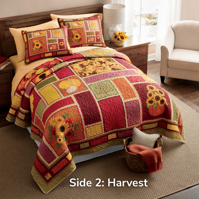 Reversible Holiday Quilt, Multi, large