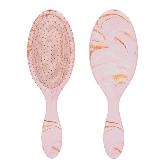 Wet-N-Dry Detangling Hairbrush, Pink Pastel Marble, large