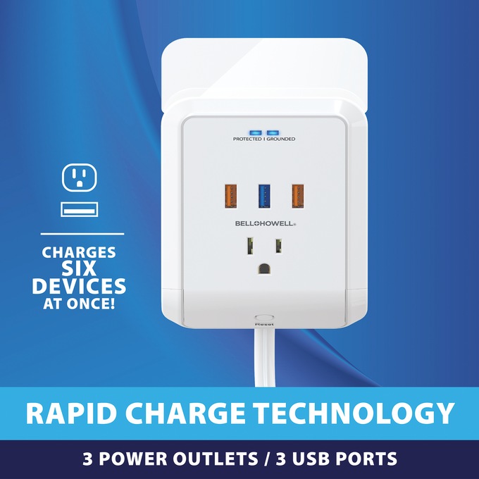 Bell+Howell Power Pro Outlet with Surge Protection, , large