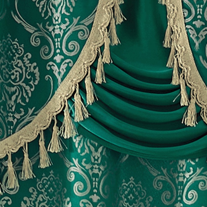 Alicia Window Set, Teal Gold, large