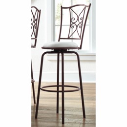 Amira Scroll Swivel Bar Stool, , large