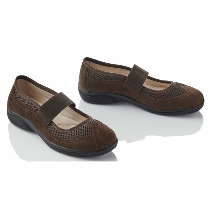 Comfort-Fit Mary Jane with Flexible Sole and Stretch Strap, , large
