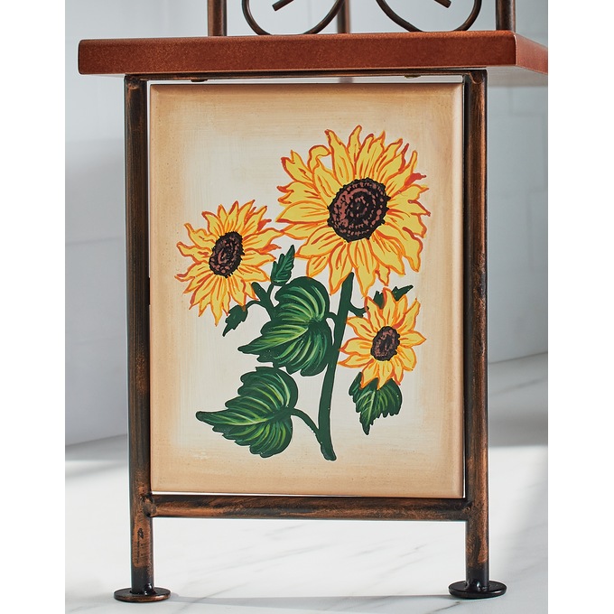 Scroll Sunflower Corner Shelf, , large