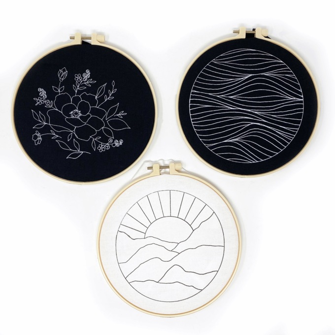 Art 101 Set of 3 Embroidery Art Kit, , large