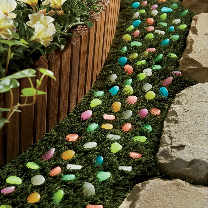 Glow-In-The-Dark Garden Pebbles, , large