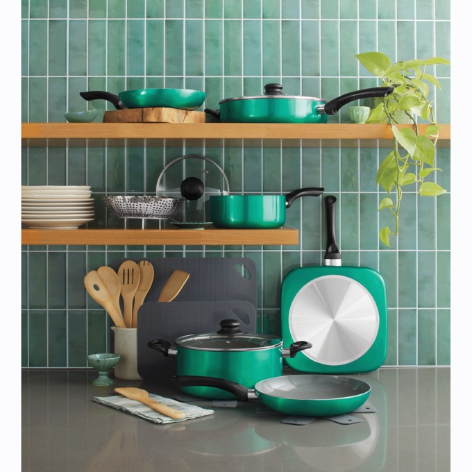20-Piece Ceramic Metallic Cookware Set, , large