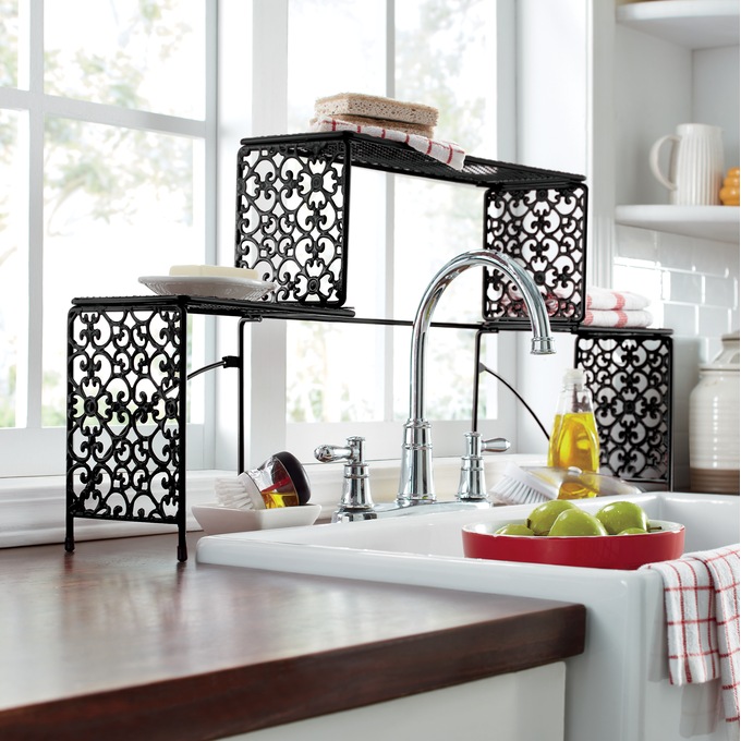 2-Tier Scroll Sink Shelf