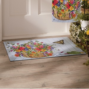 Flower Basket Mat - 18" x 30", , large