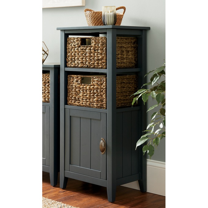 Madison 2-Basket Tall Cabinet, Navy, large