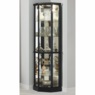 Lit Corner Curio Cabinet, Black, large