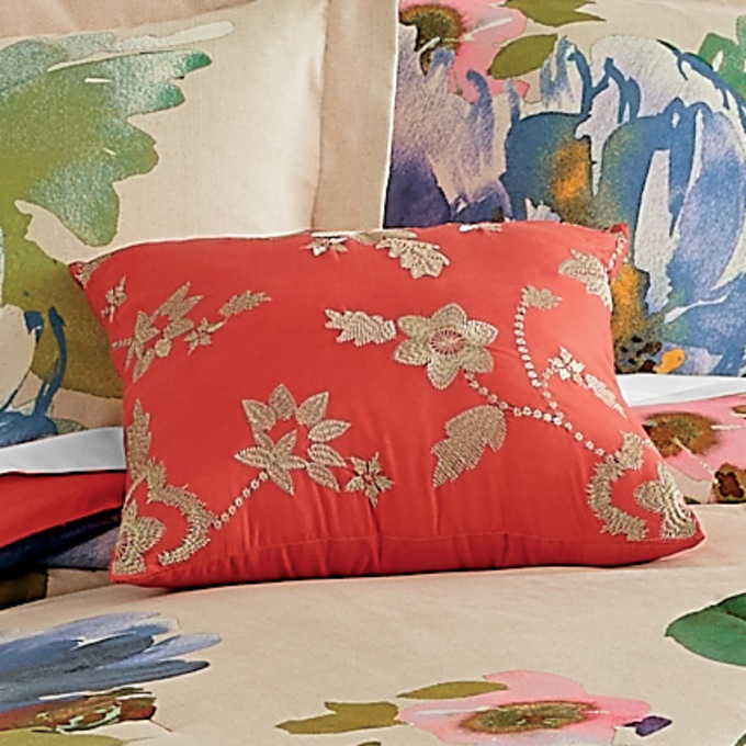 Painted Peonies Accent Pillow, , large
