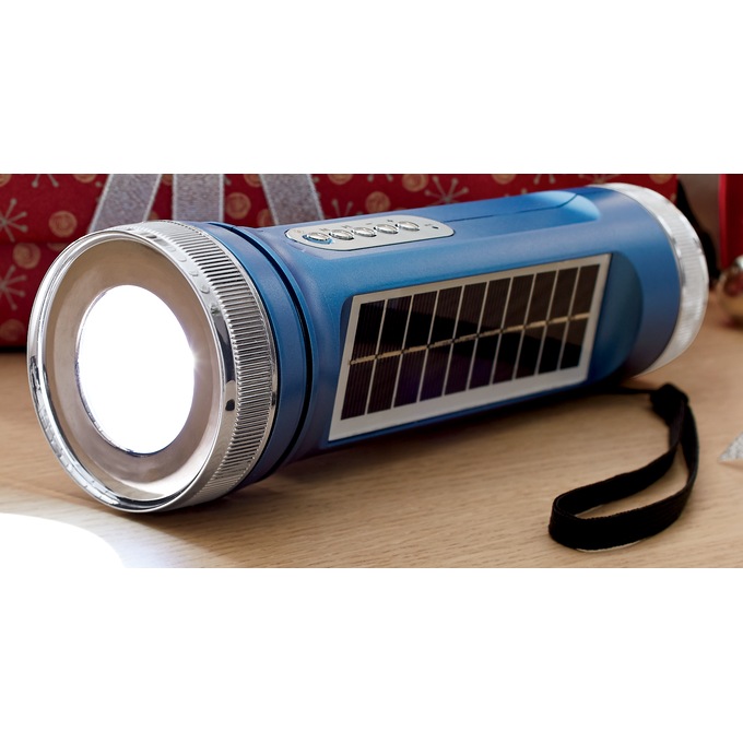 Flashlight Radio with Solar Power, , large