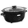 Elite Gourmet 6-Quart Diamond Pattern Slow Cooker, Black, large
