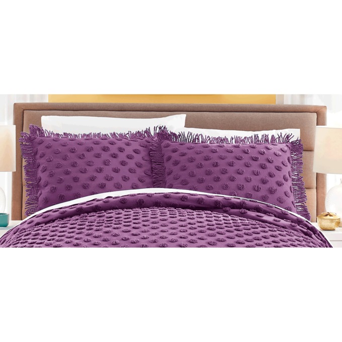 Color Connection Autumn Chenille Dot Sham, , large