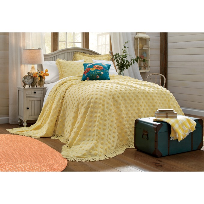 Chenille Dot Bedspread, , large
